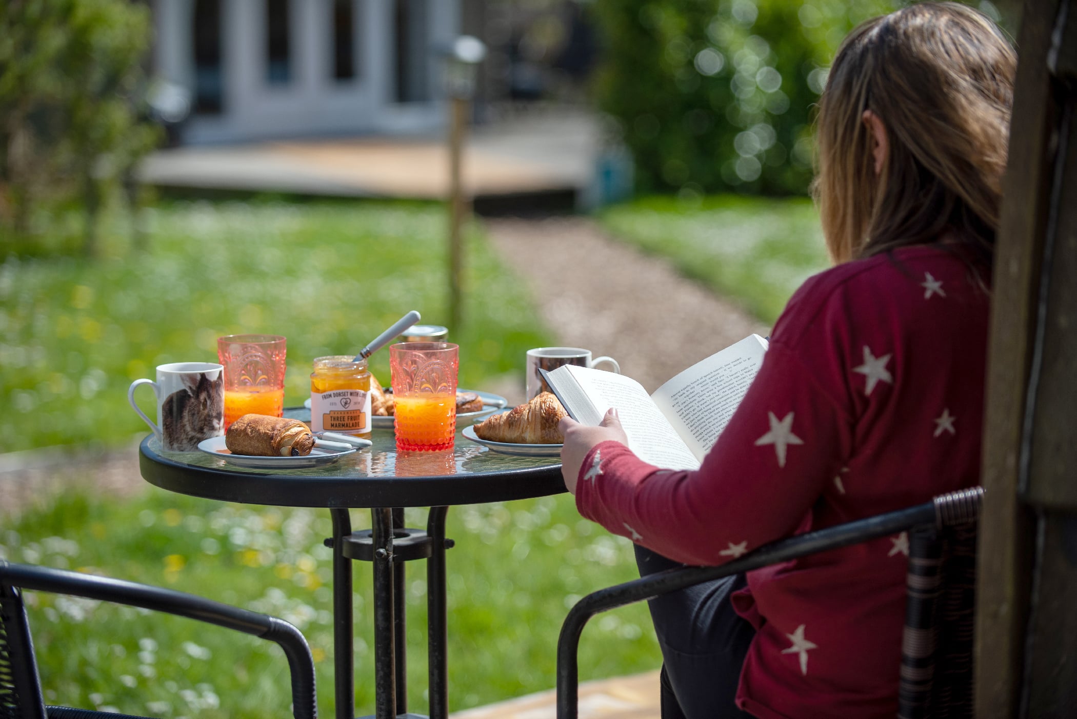 Breakfast at glamping pod