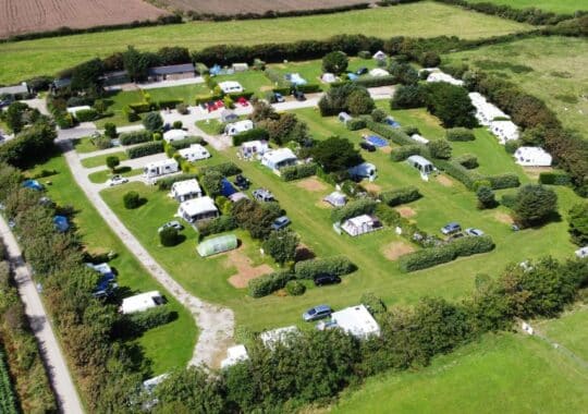 Cardinney Camping Park, Land's End Peninsula, Cornwall one of the best campsites in Cornwall for couples - store and stay caravan sites
