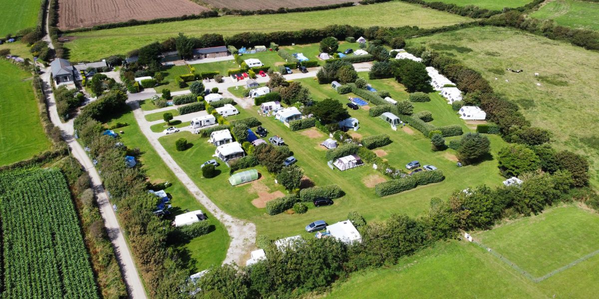 Cardinney Camping Park, Land's End Peninsula, Cornwall one of the best campsites in Cornwall for couples - store and stay caravan sites